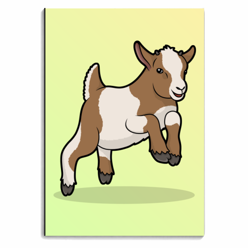 Jumping Baby Goat - personalised A4, A5, A6 notebook by Amy Farmer
