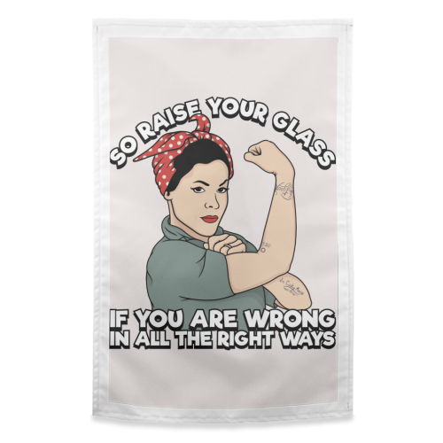 P!nk - Raise Your Glass - Song Lyrics - funny tea towel by Amy Farmer