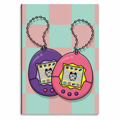 90s Tamagotchi - 90s Toys - personalised A4, A5, A6 notebook by Amy Farmer