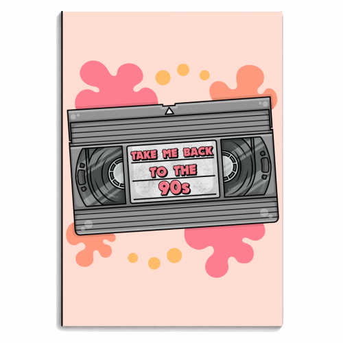 Take Me Back to the 90s! - VHS Tape - personalised A4, A5, A6 notebook by Amy Farmer