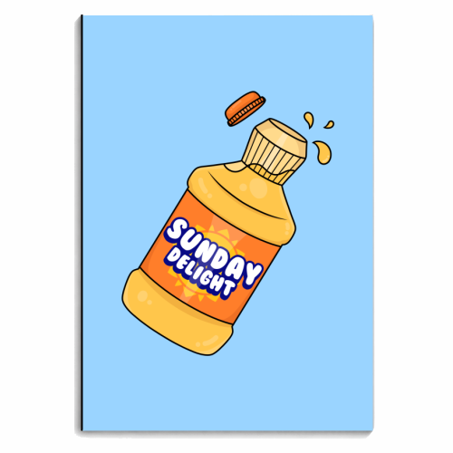Sunday Delight - Orange Juice - personalised A4, A5, A6 notebook by Amy Farmer