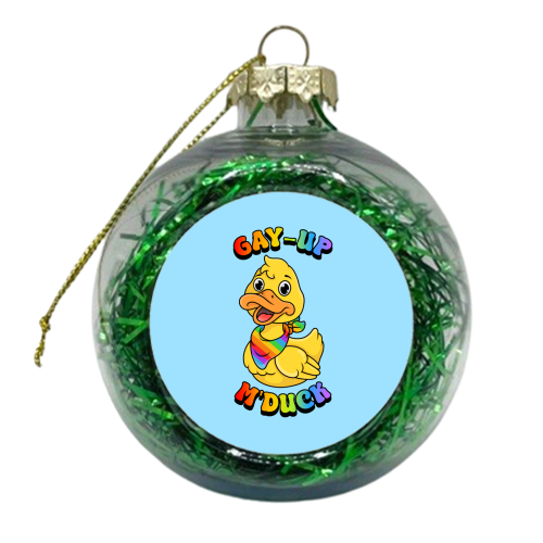 Gay-Up M'Duck - xmas bauble by Amy Farmer