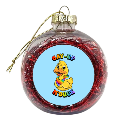 Gay-Up M'Duck - xmas bauble by Amy Farmer