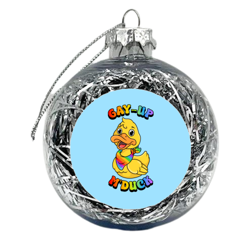 Gay-Up M'Duck - xmas bauble by Amy Farmer