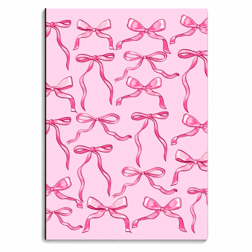 Pink Coquette Bows - personalised A4, A5, A6 notebook by EZbie