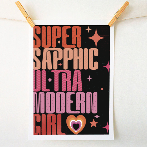 Super Sapphic Ultra Modern Girl - A1 - A4 art print by ARTECCO