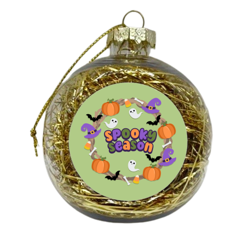 Spooky Season - Halloween Wreath - xmas bauble by Amy Farmer