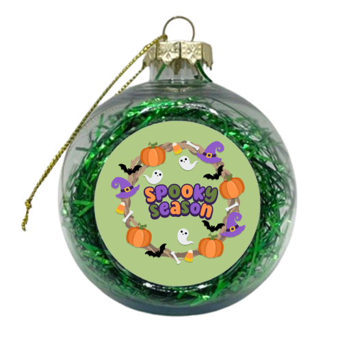 Spooky Season - Halloween Wreath - xmas bauble by Amy Farmer