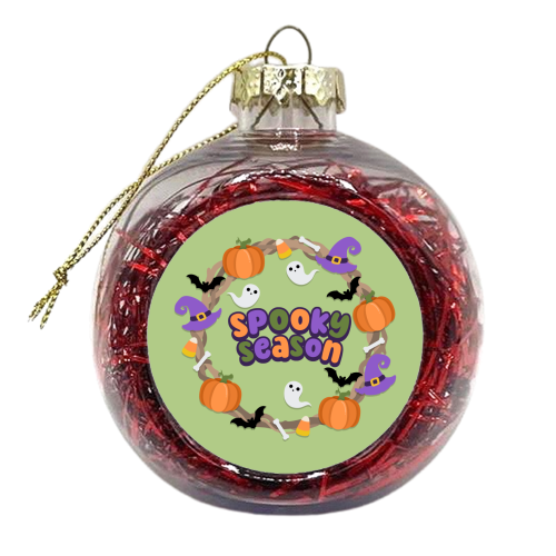 Spooky Season - Halloween Wreath - xmas bauble by Amy Farmer