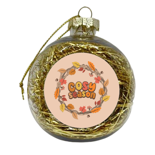 Cosy Season - Autumn Wreath - Fall Vibes - xmas bauble by Amy Farmer
