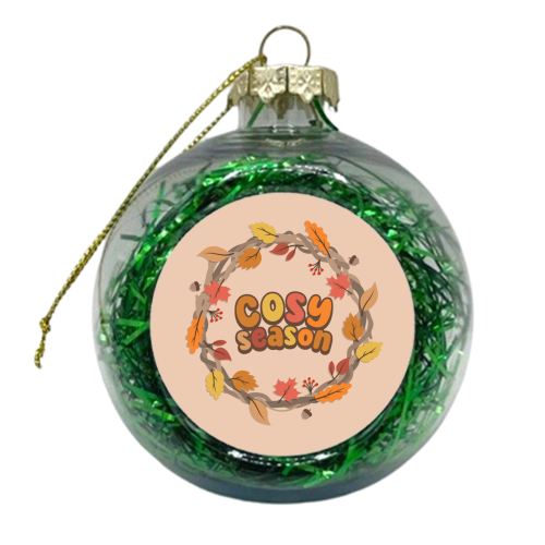 Cosy Season - Autumn Wreath - Fall Vibes - xmas bauble by Amy Farmer