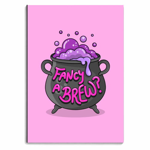 Fancy A Brew? - Witch Cauldron - personalised A4, A5, A6 notebook by Amy Farmer