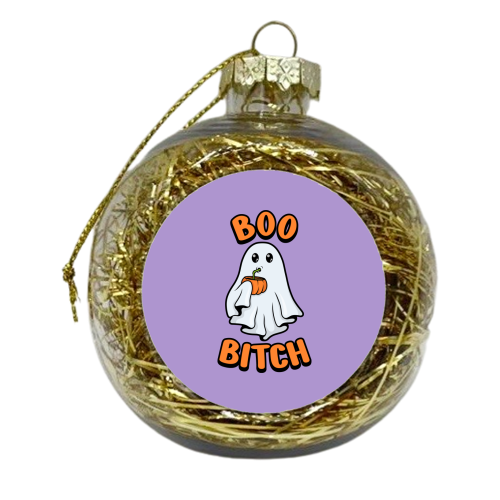 Boo Bitch - Ghost - xmas bauble by Amy Farmer