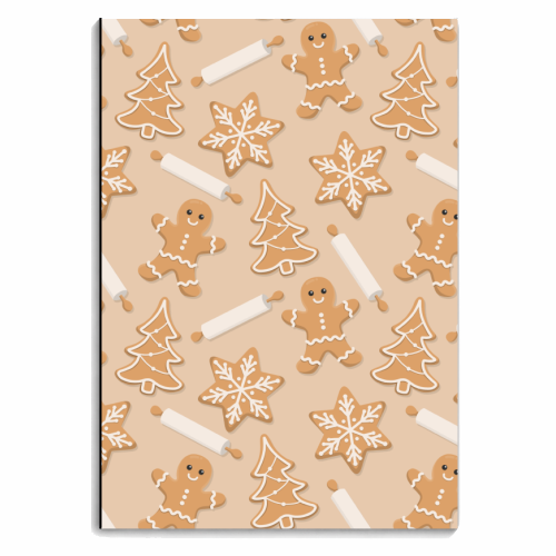 Christmas Cookies Pattern - personalised A4, A5, A6 notebook by Amy Farmer