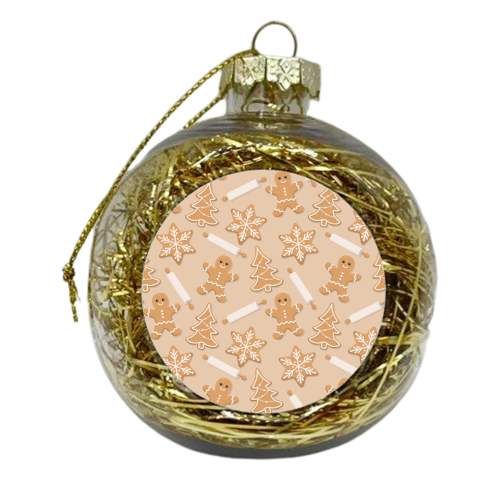 Christmas Cookies Pattern - xmas bauble by Amy Farmer