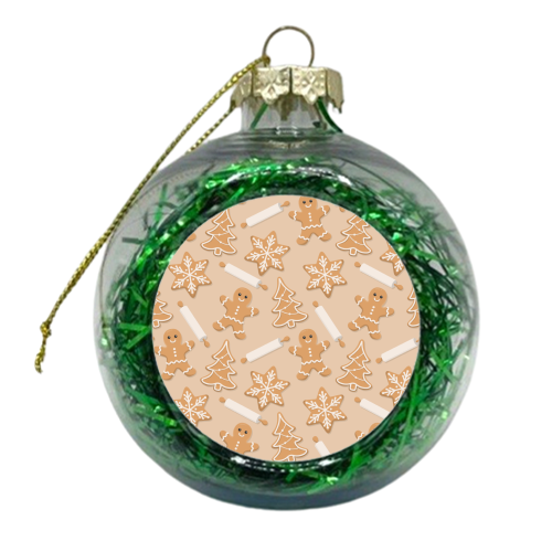 Christmas Cookies Pattern - xmas bauble by Amy Farmer