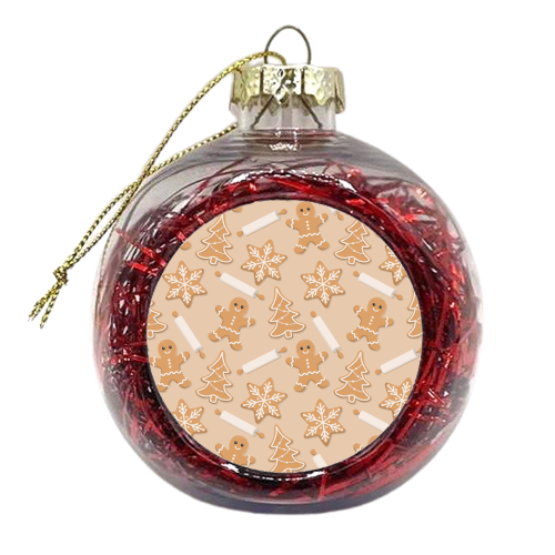 Christmas Cookies Pattern - xmas bauble by Amy Farmer
