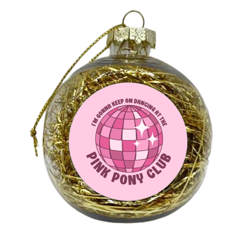 Pink Pony Club -  Disco Ball - xmas bauble by Amy Farmer