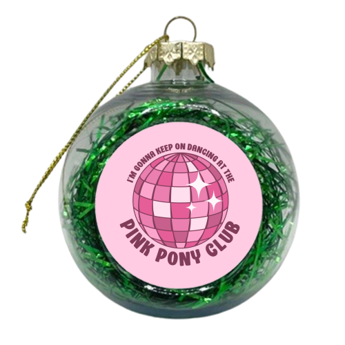Pink Pony Club -  Disco Ball - xmas bauble by Amy Farmer
