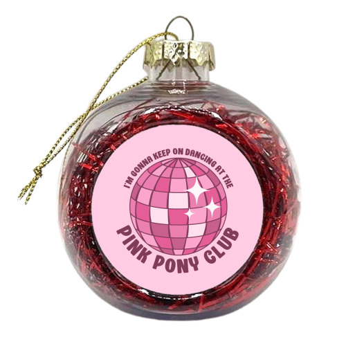Pink Pony Club -  Disco Ball - xmas bauble by Amy Farmer