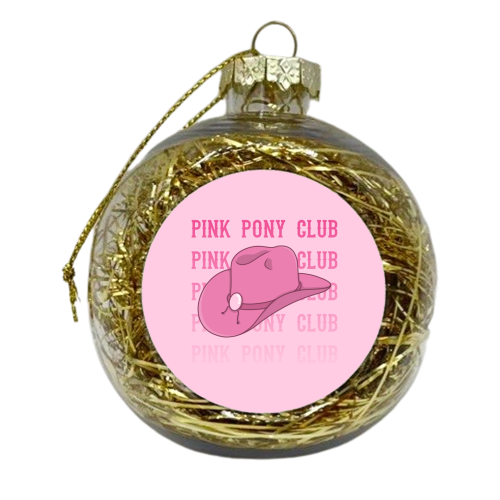 Pink Pony Club - Cowboy Hat - Chappell Roan - xmas bauble by Amy Farmer