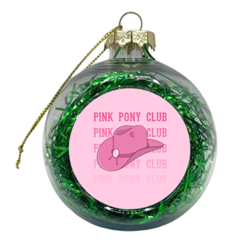 Pink Pony Club - Cowboy Hat - Chappell Roan - xmas bauble by Amy Farmer