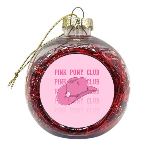 Pink Pony Club - Cowboy Hat - Chappell Roan - xmas bauble by Amy Farmer