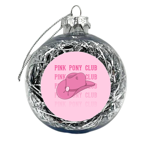 Pink Pony Club - Cowboy Hat - Chappell Roan - xmas bauble by Amy Farmer
