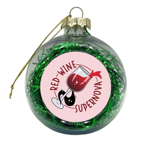 Red Wine Supernova - Chappell Roan - xmas bauble by Amy Farmer