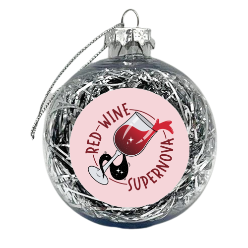 Red Wine Supernova - Chappell Roan - xmas bauble by Amy Farmer