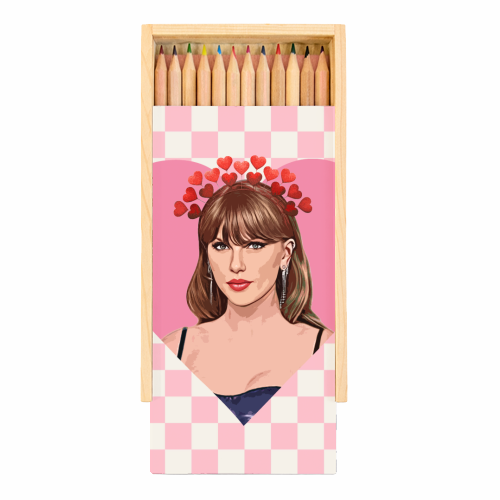 Love Taylor Check - Coloured Pencils with Box by DOLLY WOLFE