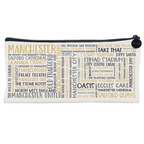 Manchester Square Design - flat pencil case by All About Words Designs
