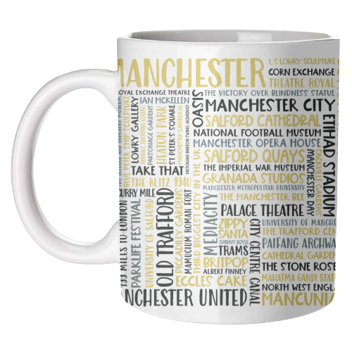 Manchester Square Design - unique mug by All About Words Designs