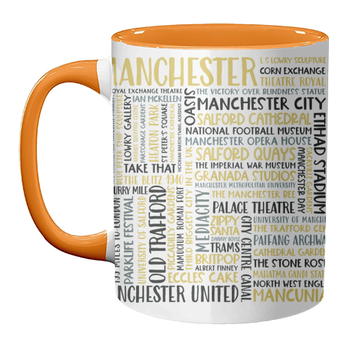 Manchester Square Design - unique mug by All About Words Designs