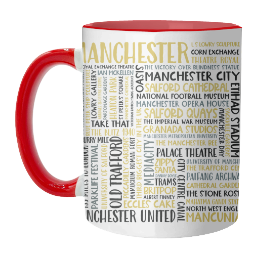 Manchester Square Design - unique mug by All About Words Designs