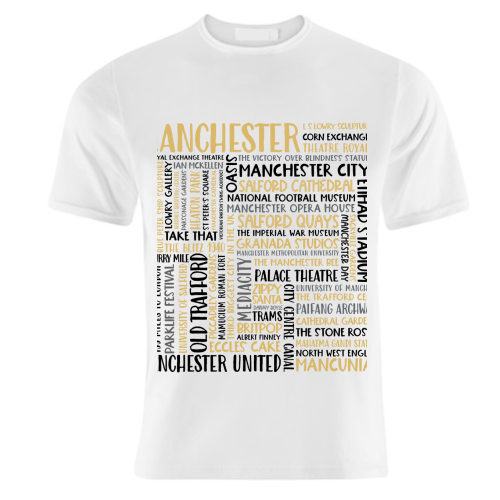 Manchester Square Design - unique t shirt by All About Words Designs