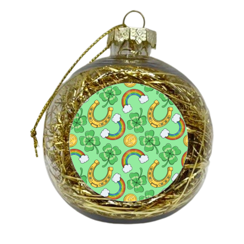 St Patricks Day Pattern - xmas bauble by Amy Farmer