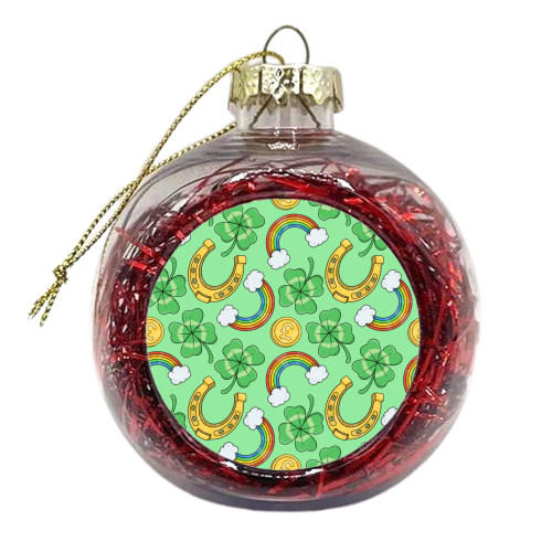 St Patricks Day Pattern - xmas bauble by Amy Farmer