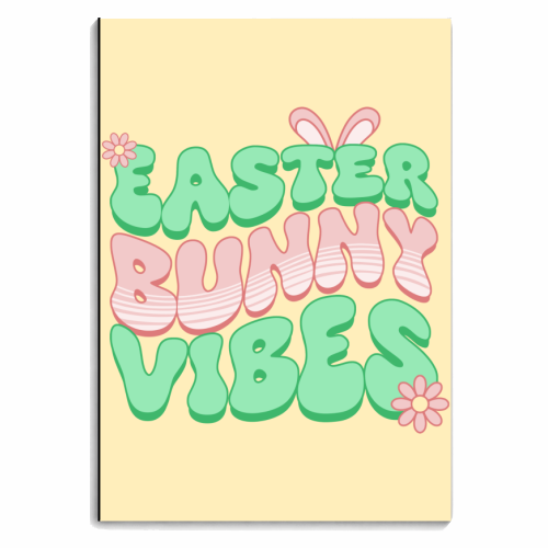 Easter Bunny Vibes - personalised A4, A5, A6 notebook by Amy Farmer