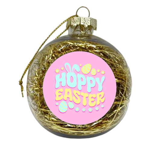 Hoppy Easter - xmas bauble by Amy Farmer