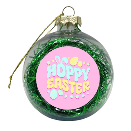 Hoppy Easter - xmas bauble by Amy Farmer