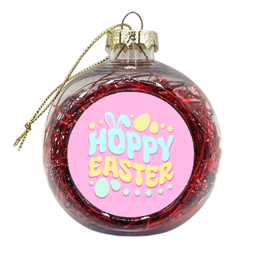 Hoppy Easter - xmas bauble by Amy Farmer
