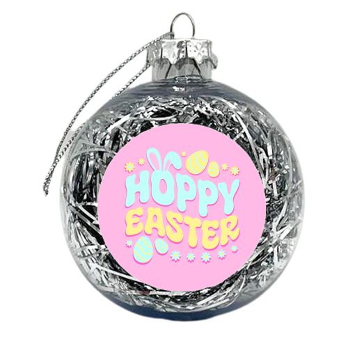 Hoppy Easter - xmas bauble by Amy Farmer