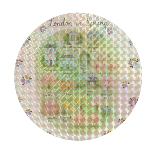 London Spring - Circle Sticker by The Yellow Box