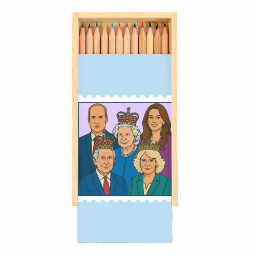 The Royal Stamp - Coloured Pencils with Box by Ms Doodle