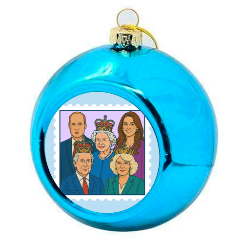 The Royal Stamp - colourful christmas bauble by Ms Doodle