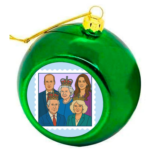 The Royal Stamp - colourful christmas bauble by Ms Doodle