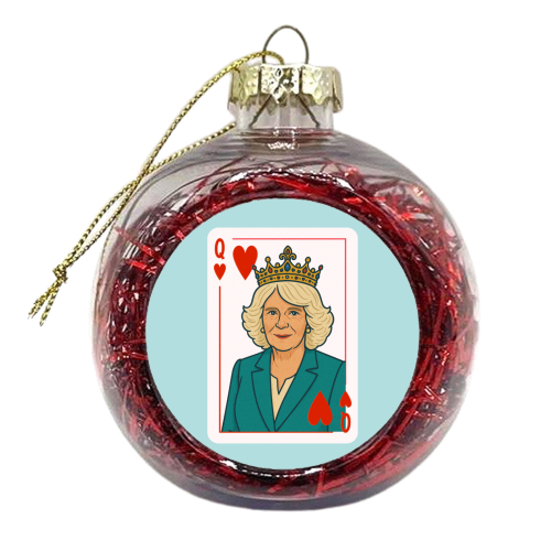 Queen Camilla of Hearts - xmas bauble by Ms Doodle