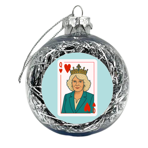 Queen Camilla of Hearts - xmas bauble by Ms Doodle