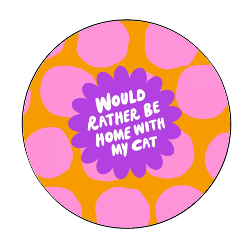 Rather Be Home - Circle Sticker by The Paper Tail